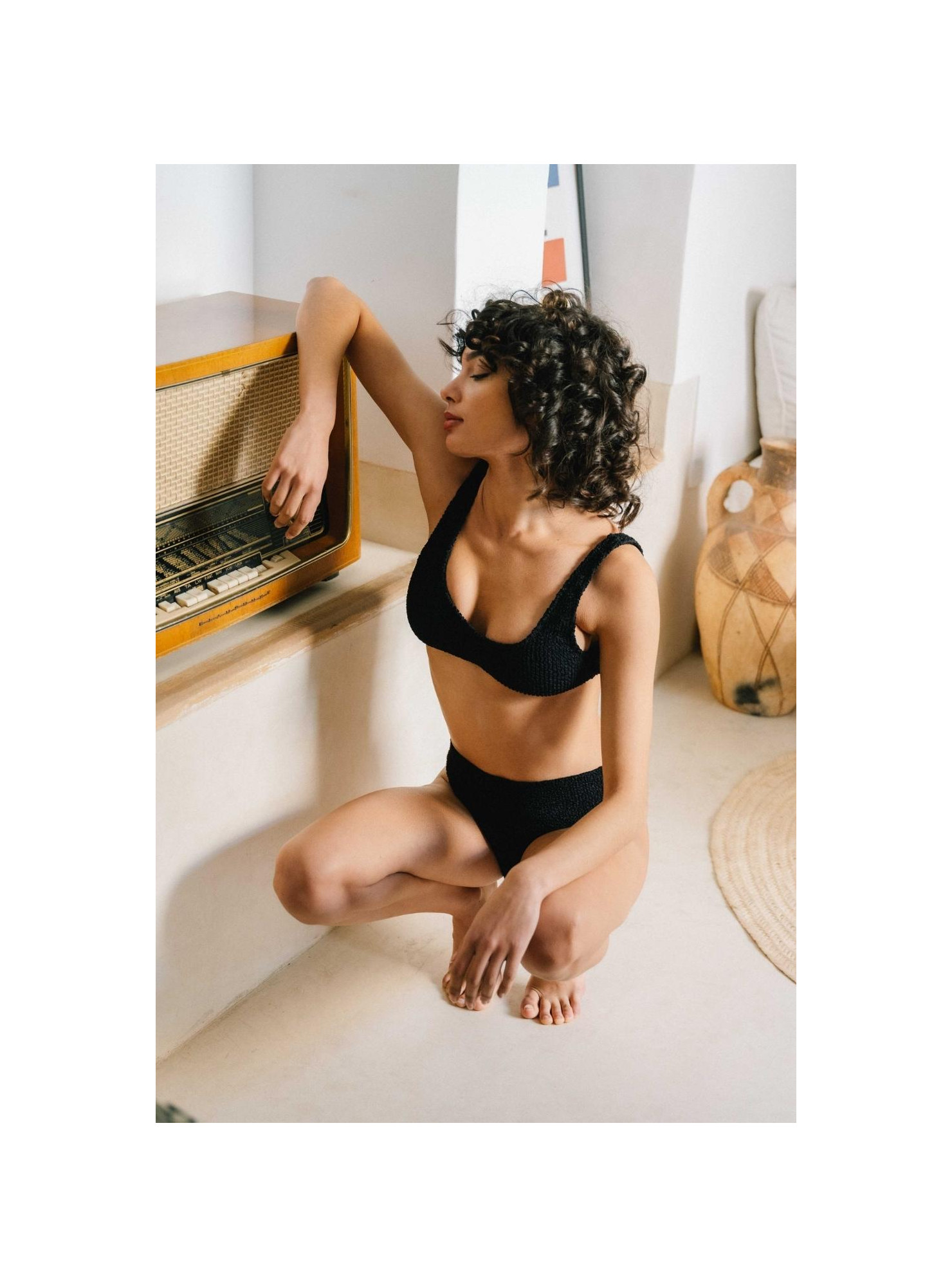 Brassière maillot de bain noir ecoresponsable sexy par Jolies mômes