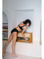 Culotte haute maillot de bain éthique Lafitenia noir - Jolies mômes