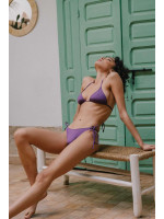 Bas de maillot de bain bikini bohème et éthique Marinella violet - Jolies mômes marque éco-responsable