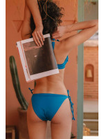 Bas de maillot de bain bikini bohème et éthique Marinella bleu azur - Jolies mômes marque éco-responsable