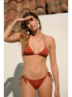 Bas de maillot de bain bikini bohème et éthique Marinella terracotta - Jolies mômes marque éco-responsable