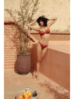 Haut de maillot de bain balconnet bohème et éthique Marinella terracotta - Jolies mômes marque éco-responsable
