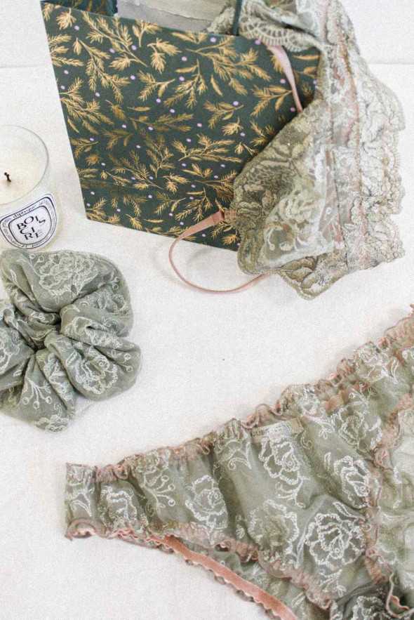 Bas culotte bloomer Jade - lingerie fine fabrication française