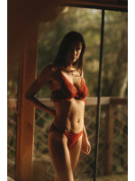 Plongeant triangle Anémone en broderie française upcyclée rouge avec armatures - lingerie haut de gamme Jolies mômes