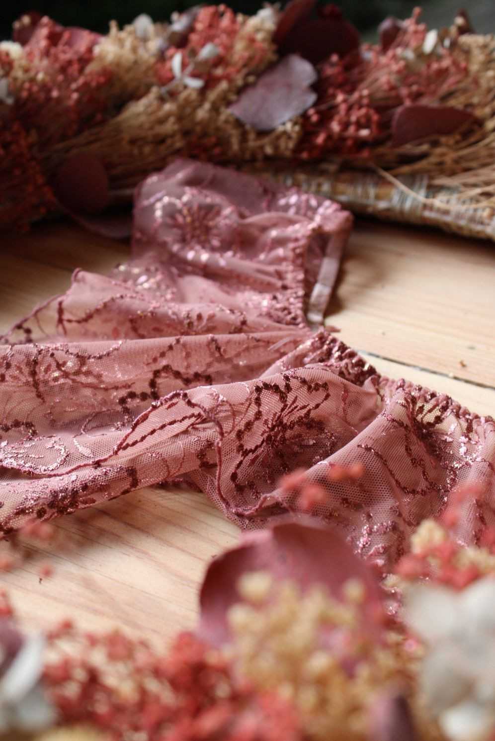 Bas de lingerie shorty flottant Tiny dancer rose - lingerie fine fabrication française