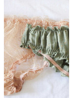 Bas culotte bloomer Angie vert sauge - lingerie fine fabrication française